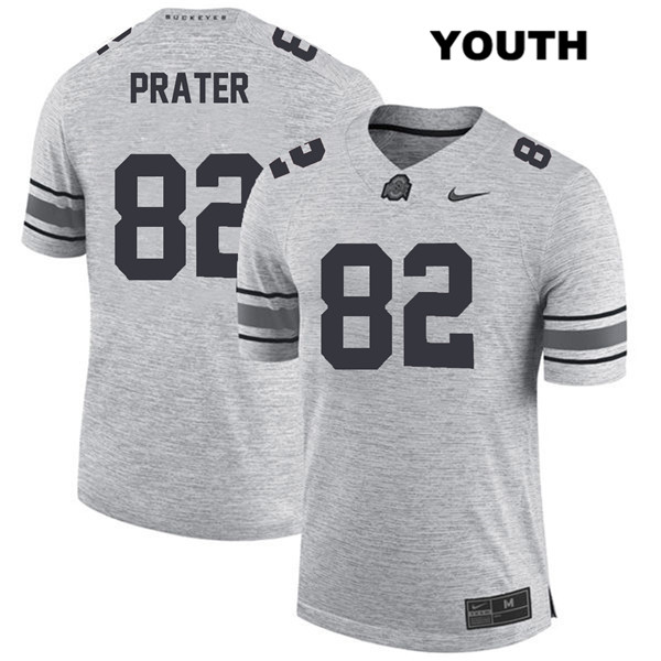 Ohio State Buckeyes Youth Garyn Prater #82 Gray Authentic Nike College NCAA Stitched Football Jersey RC19D81MY